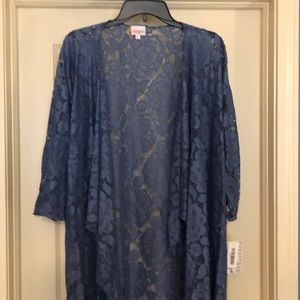 LuLaRoe Lace Shirley Large NWT Blue